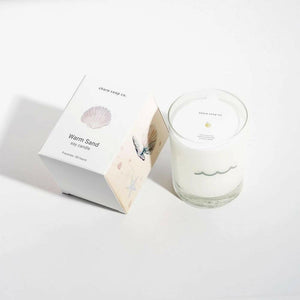 Warm Sand Soy Candle, 50 hours Burning Time, Dishwasher-safe, Coastal Candle, 9 oz