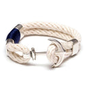 Cotton rope bracelet with anchor detail, inspired by ocean summers, ideal gift or accessory