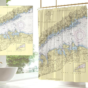 Nautical Chart Curtains, Locations in Connecticut