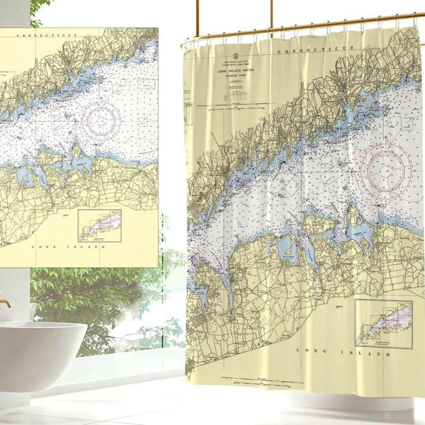 Nautical Chart Curtains, Locations in Connecticut