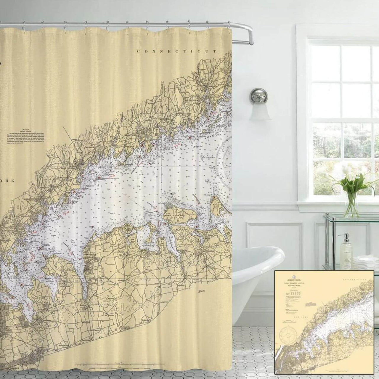 Nautical Chart Curtains, Locations in New York