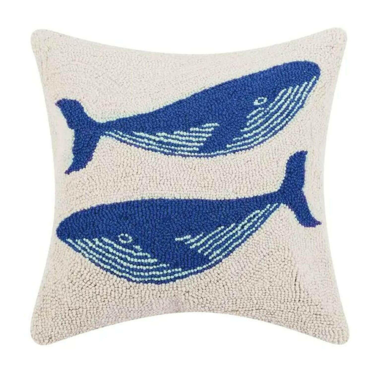 Whale Hook Pillow, 18 x 18