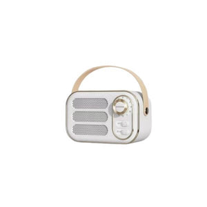 White Retro Wireless Speaker, 4" x 3"