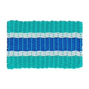 Lobster Rope Doormats, Outdoor Door Mats, Wicked Good Door Mats Made in Maine, Teal, Seafoam, Blue