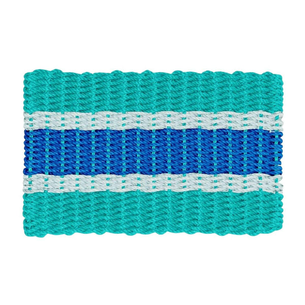 Lobster Rope Doormats, Outdoor Door Mats, Wicked Good Door Mats Made in Maine, Teal, Seafoam, Blue