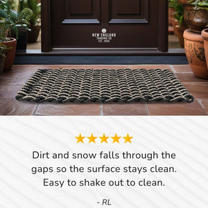 Wicked Good Doormats Testimonials - five star rating for Black & Sand Double Weave Lobster Rope™ Doormat