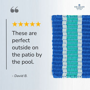 Wicked Good Doormats Testimonials - five star rating for Blue, Seafoam, Teal Lobster Rope™ Doormat