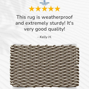 Wicked Good Doormats testimonials - five star rating for Mocha & Light Tan Double Weave Lobster Rope™ Doormat