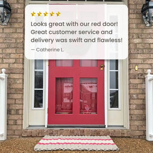 Wicked Good Doormats testimonials - 5 star rating for Sand, Nantucket Red, Light Tan Lobster Rope™ Doormat