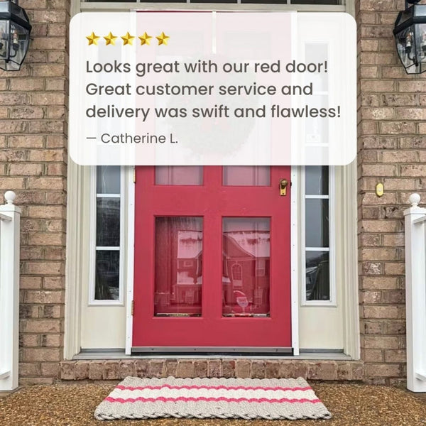 Wicked Good Doormats testimonials - 5 star rating for Sand, Nantucket Red, Light Tan Lobster Rope™ Doormat