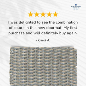 Wicked Good Doormats testimonials - 5 star rating for Silver & Sand Double Weave Lobster Rope™ Doormat
