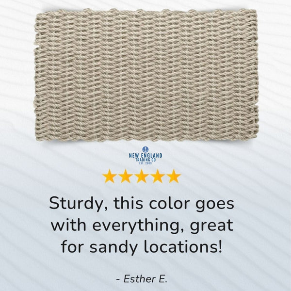 Wicked Good Doormats testimonials - 5 star rating for Solid Sand Lobster Rope™ Doormat