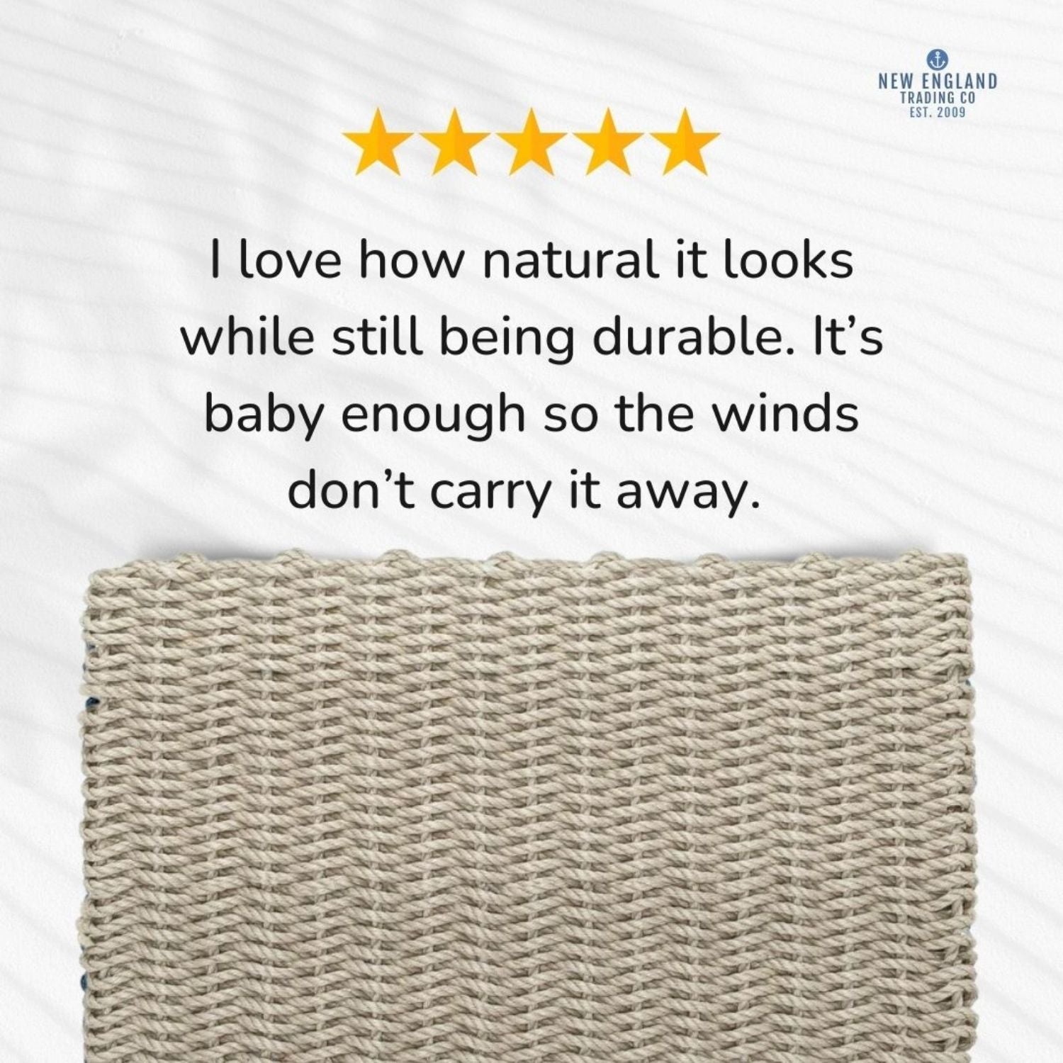 Solid Sand Lobster Rope Doormat | Coastal Entry Mat | New England