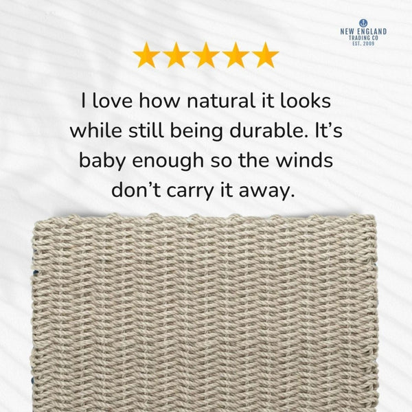 Wicked Good Doormats testimonials - 5 star rating for Solid Sand Lobster Rope™ Doormat