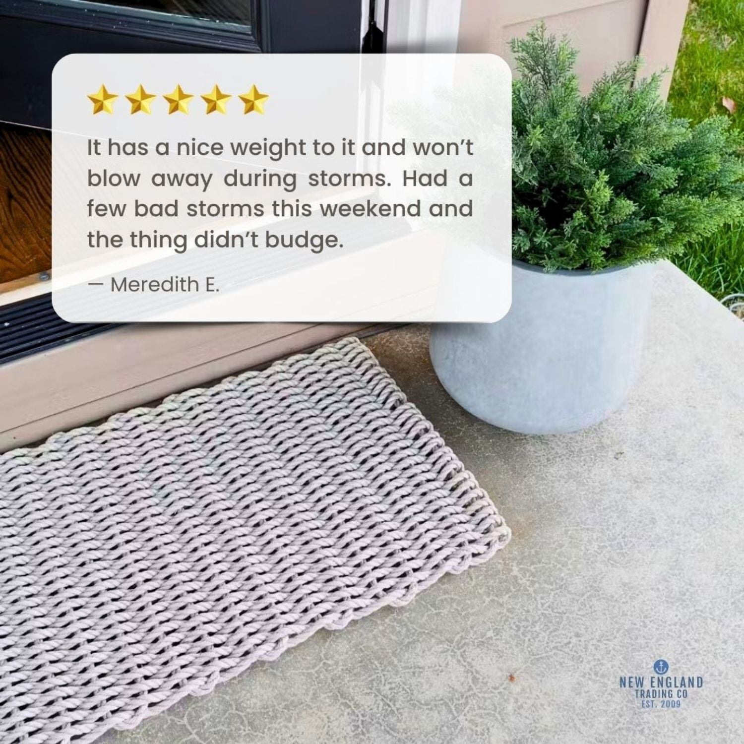 Solid Sand Lobster Rope Doormat | Coastal Entry Mat | New England