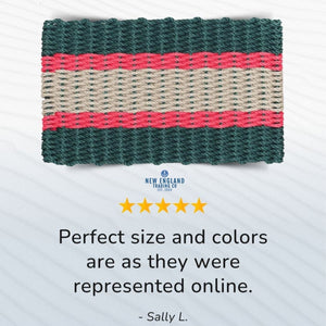 Wicked Good Doormats testimonials - 5 star rating for Christmas Green & Nantucket Red Lobster Rope™ Doormat
