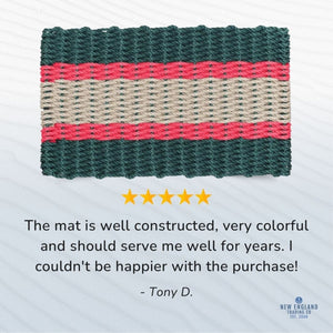 Wicked Good Doormats testimonials - 5 star rating for Christmas Green & Nantucket Red Lobster Rope™ Doormat