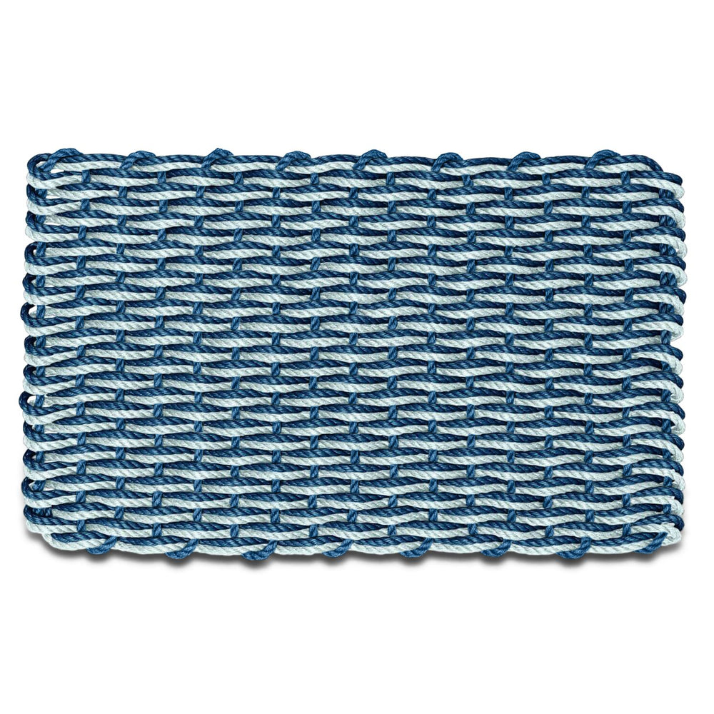 Navy & Seafoam Double Weave, Wicked Good Lobster Rope™ Doormat