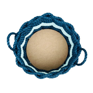 Navy with Seafoam Wicked Good Lobster Rope™ Basket, 12" x 8" New England Trading Co