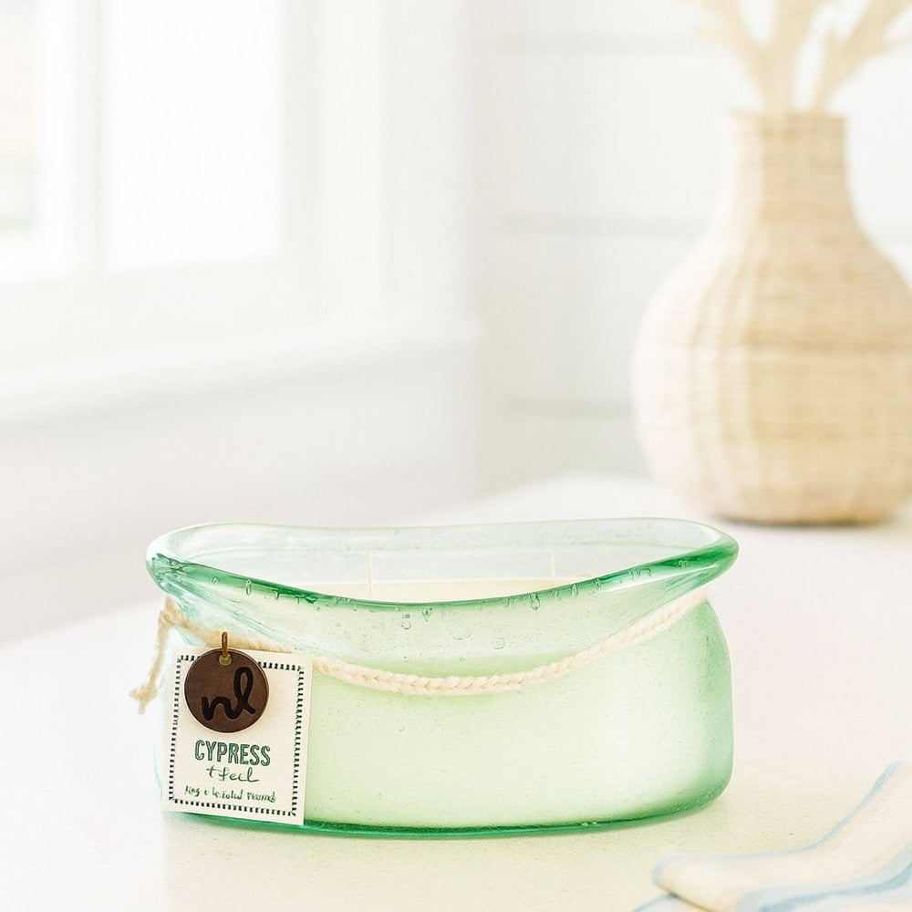 Windward Candle Cypress & Sea Coastal Scented Soy Candle, The New England Trading Co.