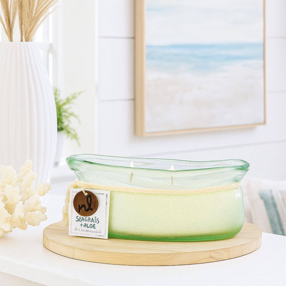 Windward Candle – Seagrass & Aloe Scented Coastal Soy Candle, Ocean-Inspired Home Fragrance