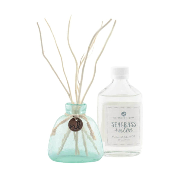 Windward Reed Diffuser Home Fragrance, Seagrass & Aloe, Natural Reeds and Diffuser Oil