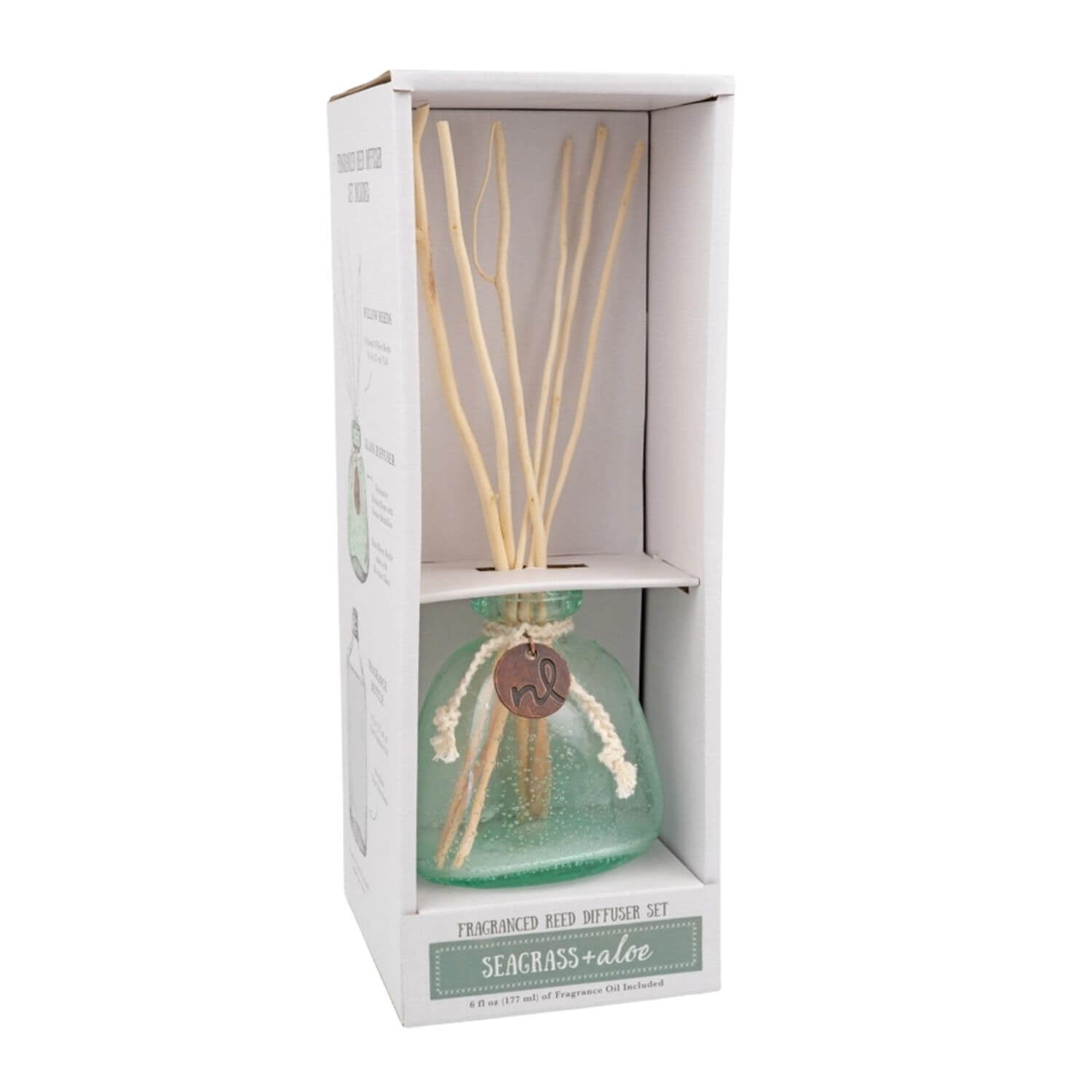 Windward Reed Diffuser – Seagrass & Aloe | 6 oz Scented Diffuser for ...