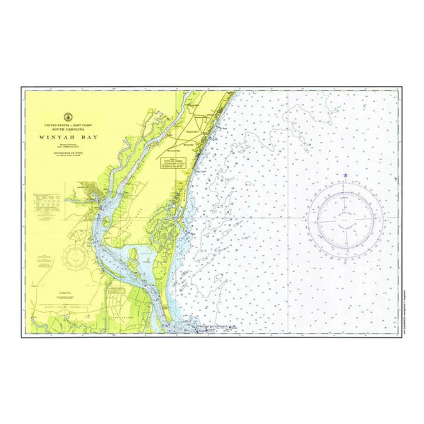 Nautical Chart Placemats, Locations in South Carolina
