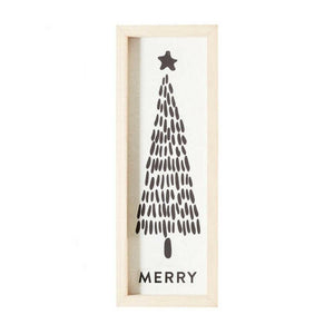 Wood Sign, Merry Tree