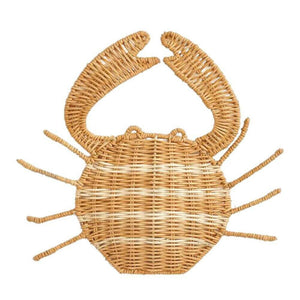Woven Rattan Crab Lobster Wall Decor