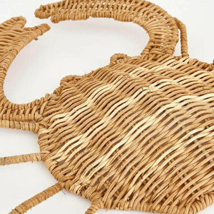 Woven Rattan Crab Lobster Wall Decor