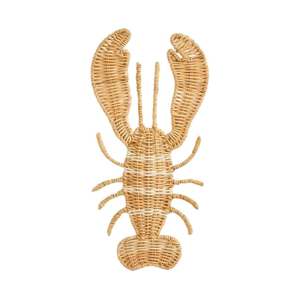 Woven Rattan Lobster Wall Decor