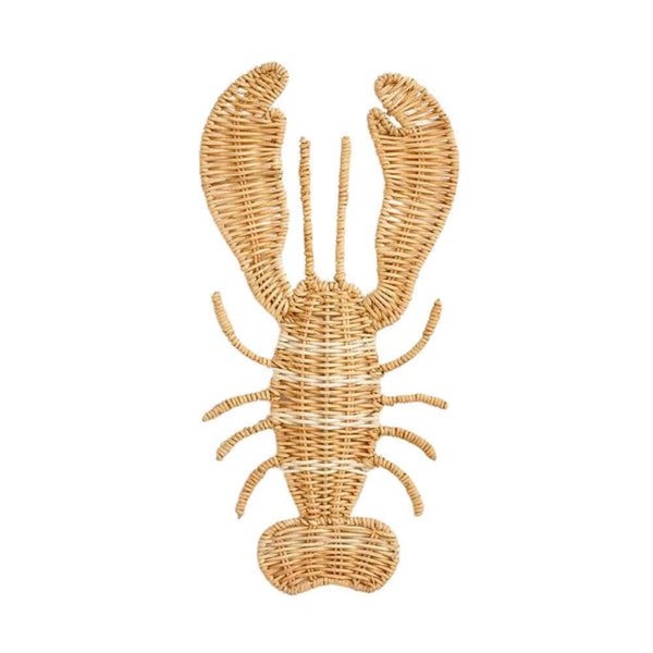 Woven Rattan Lobster Wall Decor