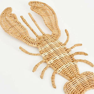 Woven Rattan Lobster Wall Decor