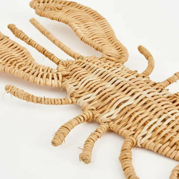 Woven Rattan Lobster Wall Decor