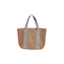 Raffia & Stripes Woven Thermal Lunch Tote