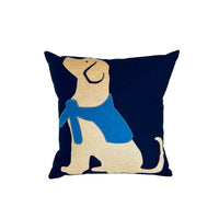 Thumbnail for Heritage Yellow Lab Pillow, Navy 18”