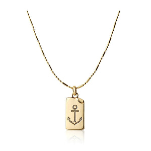 Gold Anchor Necklace With Tiny Book Page Charm And Anchor Symbol, Dainty Christian Jewelry And Faith Necklace