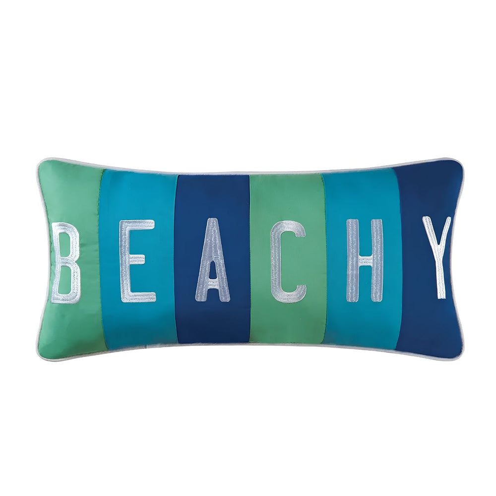 Colorful Beachy Throw Pillow For Beach House Coastal Decor