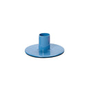 Blue Metal Taper Candle Holder, Light Blue