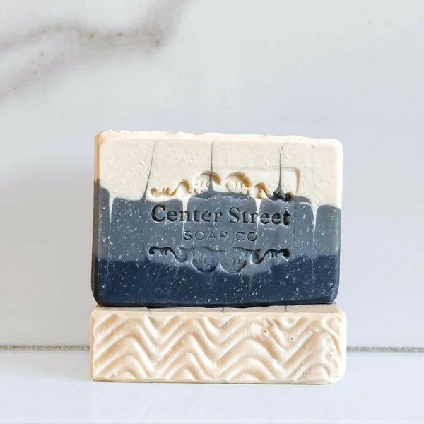Center Street Perfect Man Handmade Men's Artisan Soap Bar With Citrus, Bergamot, Cedar, Patchouli, And Frankincense Fragrance