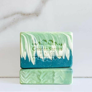Center Street Spearmint And Eucalyptus Handmade Artisan Soap Bar With Refreshing Herbal Essential Oil Fragrance