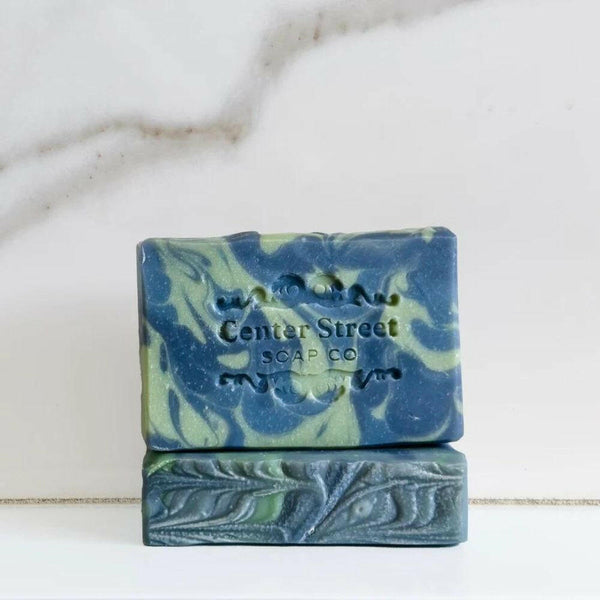 Center Street Wild Maine Blueberry Handmade Artisan Soap Bar With Sweet Blueberry And Thyme Fragrance