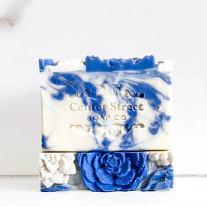 Center Street Winter Garden Holiday Handmade Artisan Soap Bar, Light and Clean Floral Fragrance Soaps