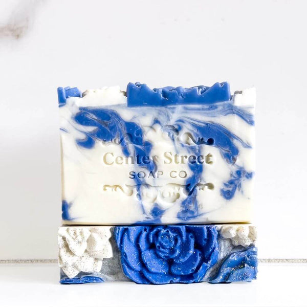 Center Street Winter Garden Holiday Handmade Artisan Soap Bar, Light and Clean Floral Fragrance Soaps