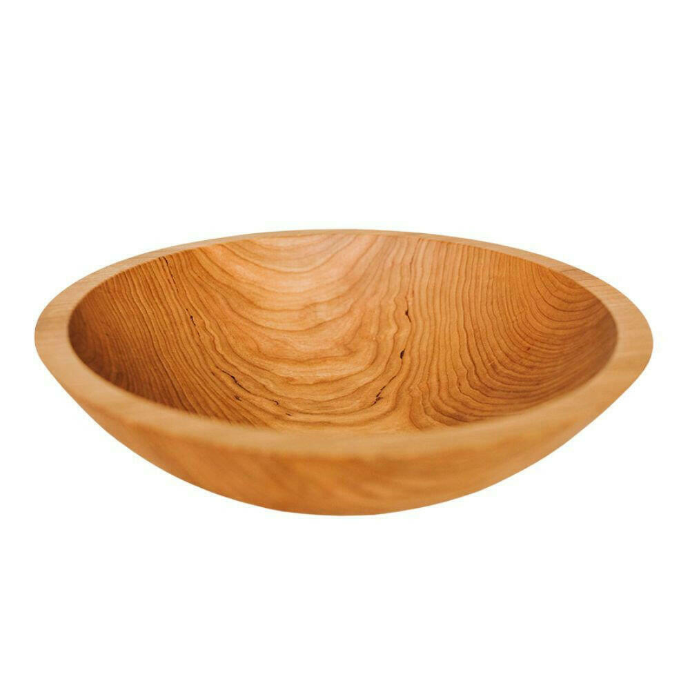 12 Inch Solid Cherry Wooden Bowl Bowls American Farmhouse Bowls   