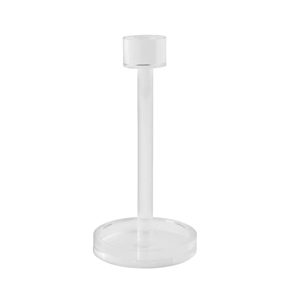 Clear Glass Cocktail Napkin Holder Displayed With A Turquoise Napkin Roll For Entertaining
