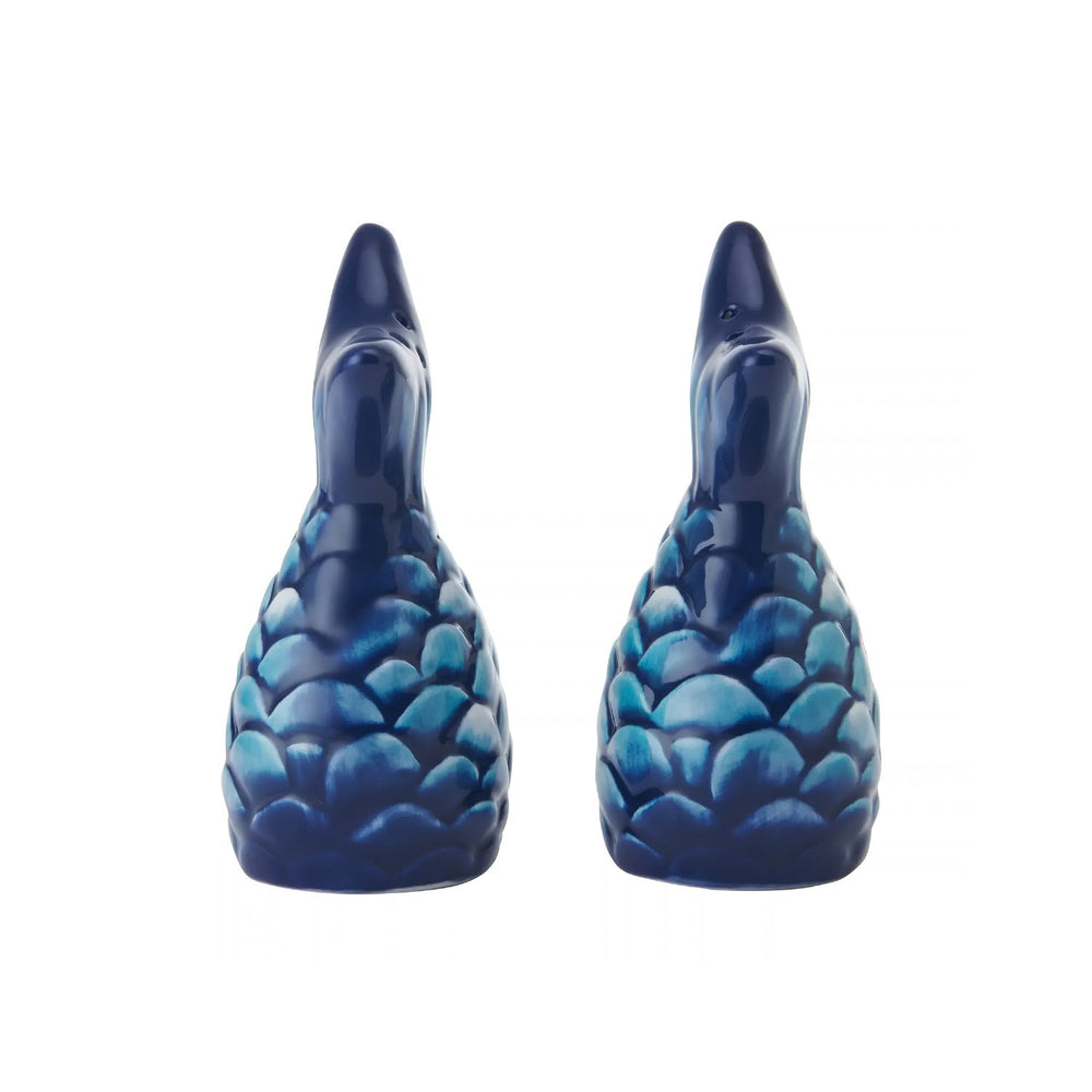 Coastal Blue Fin Salt And Pepper Set, Nautical Gifts, Coastal Home Decor