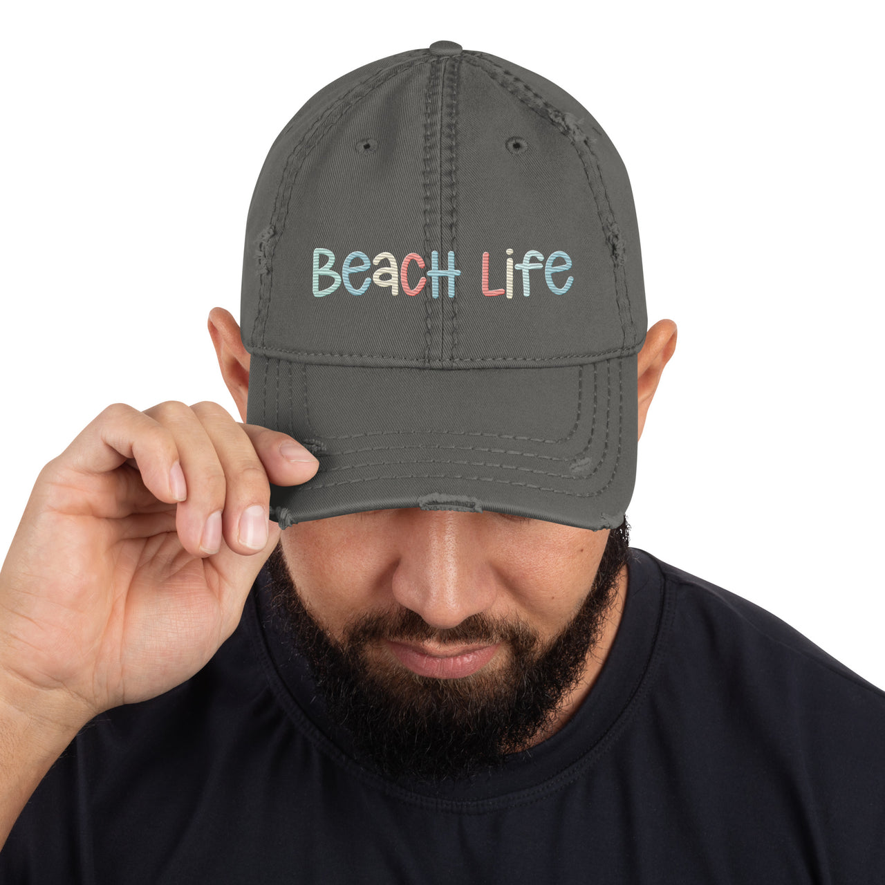Beach Life Distressed Hat, Baseball Cap  New England Trading Co   