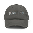 Beach Life Distressed Cap  New England Trading Co Charcoal Grey  